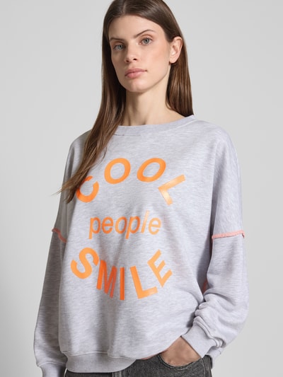 miss goodlife Oversized sweatshirt met statementprint Lichtgrijs gemêleerd - 3