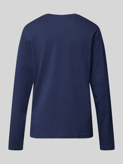 Jake*s Casual Pyjama-Oberteil mit Peanuts Print aus reiner Baumwolle Dunkelblau Melange 3