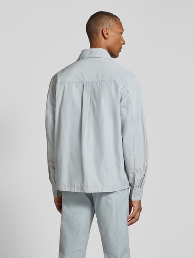 BOSS Orange regular fit overshirt van puur katoen model 'LUTTI' IJsblauw - 5