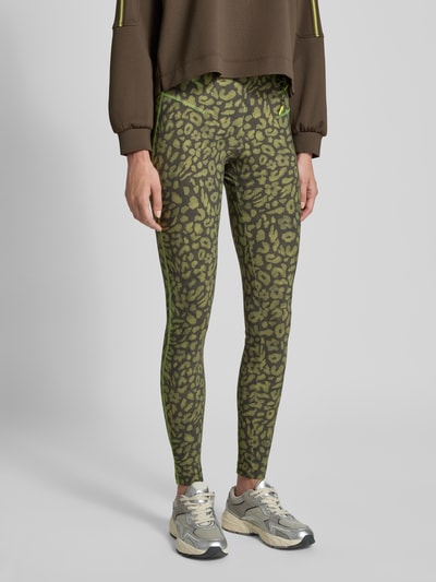 Marc Cain Sportleggings mit Ziernähten Khaki 4