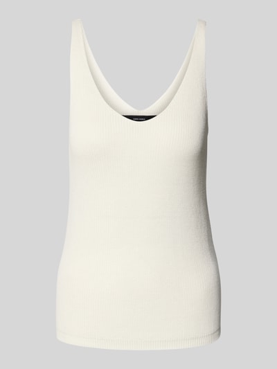 Vero Moda Regular fit tanktop in gebreide look, model 'NEWLEX' Wit - 2