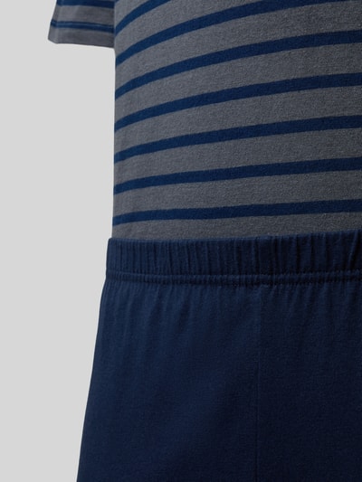 Schiesser Pyjama met geribde ronde hals Antraciet - 2