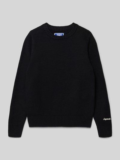 Jack & Jones Regular Fit Pullover in Strick-Optik Modell 'Jorno' Black 1
