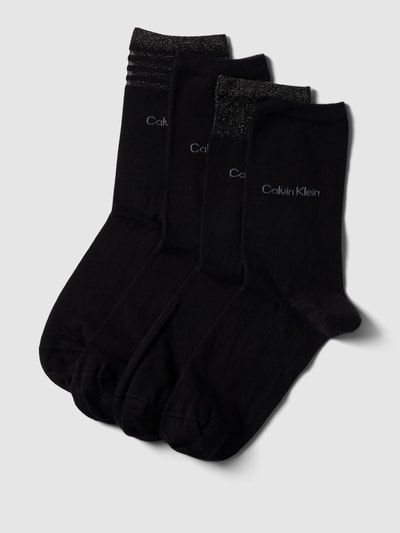 CK Calvin Klein Socken mit Effektgarn im 4er-Pack Black 1