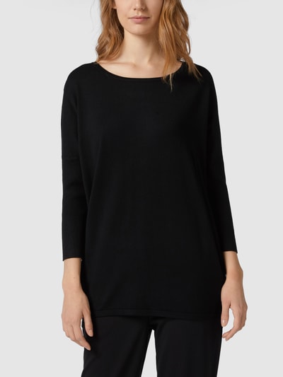FREE/QUENT Sweter z dzianiny w jednolitym kolorze model ‘JONE’ Czarny 4