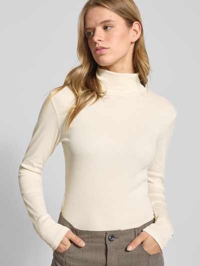 Marc O'Polo Denim Slim Fit Rollkragenpullover aus Baumwoll-Mix Offwhite 3