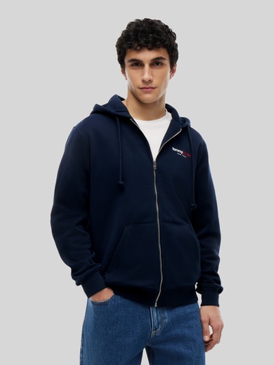 Tommy Jeans Bluza rozpinana o kroju relaxed fit z mieszanki bawełny Granatowy 4