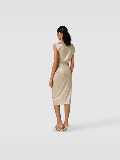 Rabanne Midikleid in schimmernden Design Gold 5