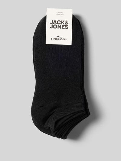 Jack & Jones Sneakersocken mit elastischem Bund im 5er-Pack Modell 'JACDONGO' Black 3