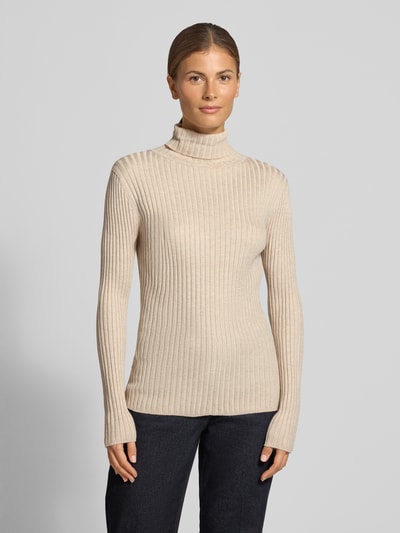 Soyaconcept Rollkragenpullover aus Viskose-Mix Modell 'Dolli' Sand 4