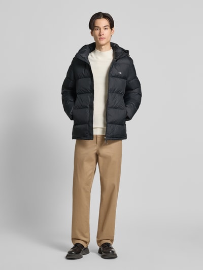 Gant Regular Fit Steppjacke mit Logo-Stitching Modell 'Cloud' Black 1