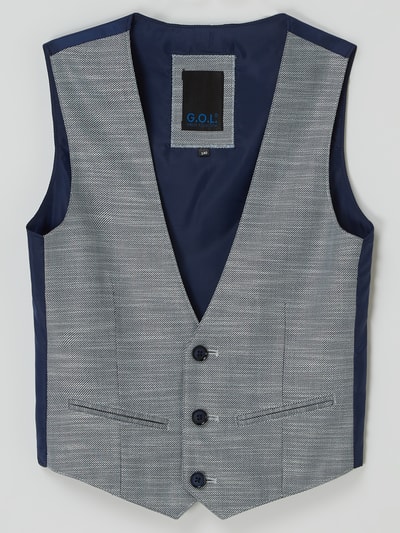 G.O.L. Slim fit gilet met stretch Lichtblauw - 1