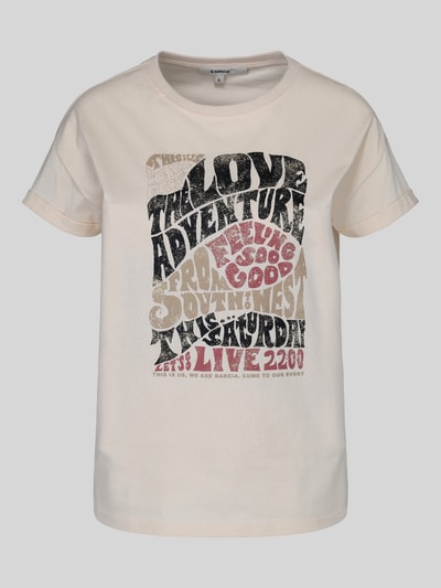 Garcia Regular Fit T-Shirt aus reiner Baumwolle Ecru 2