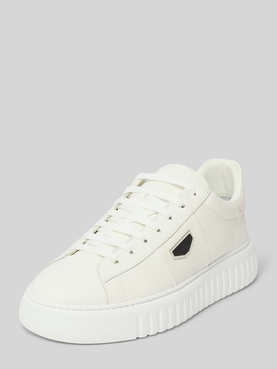 Antony Morato Ledersneaker mit Label-Applikation Weiss 1