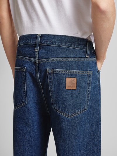 Carhartt Work In Progress Straight Leg Jeans im 5-Pocket-Design Modell 'AARON' Jeansblau 3