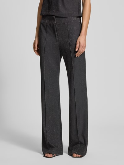 YAS Flared stoffen broek met glittereffect Zilver - 4