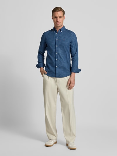 Tommy Hilfiger Koszula casualowa o kroju slim fit z czystej bawełny Jeansowy niebieski 1