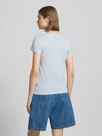 G-Star Raw T-shirt o kroju slim fit z wyhaftowanym logo model ‘Eyben’ Jasnoniebieski 5