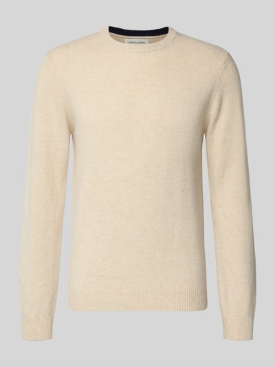 Casual Friday Strickpullover aus Woll-Mix Modell 'KARL' Offwhite 2