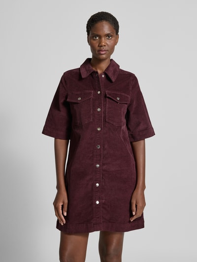 Vero Moda Flatteuze vrijetijdsjurk van katoenmix, model 'FENJA' Bordeaux - 4