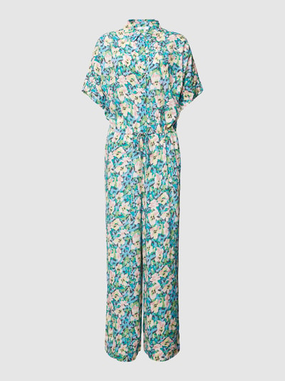 Jake*s Casual Jumpsuit met all-over motief van pure viscose Blauw - 2