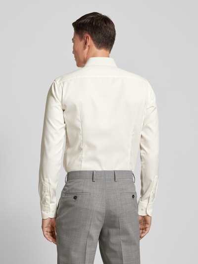 BOSS Slim fit zakelijk overhemd van fijn twill Ecru - 5