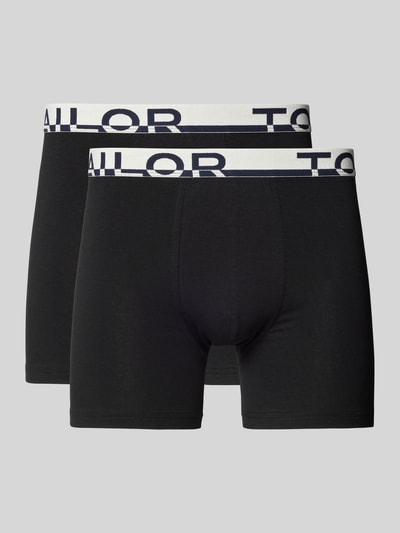 Tom Tailor Slim Fit Trunks mit Label-Schriftzug am Bund Black 1