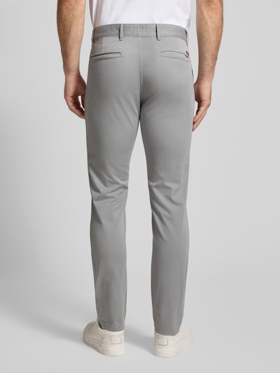 BOSS Orange Slim fit chino van katoenmix Zilver - 5