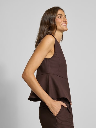 Gestuz Top met viscose, model 'Paula' Donkerbruin - 3