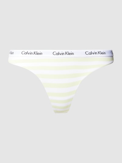 Calvin Klein Underwear String mit Streifenmuster Modell 'CAROUSEL' Gelb 1