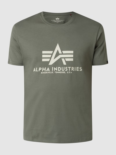 Alpha Industries T-shirt met logoprint Groen - 2