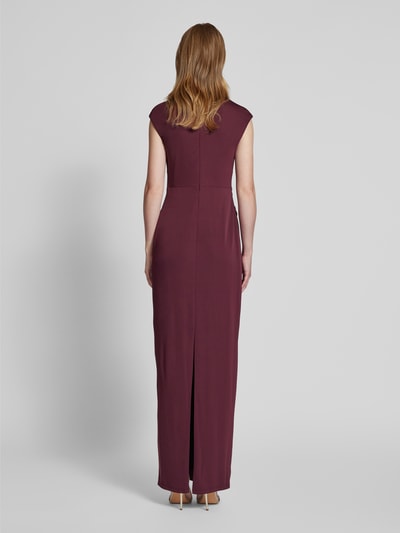 Lauren Ralph Lauren Abendkleid mit Taillengürtel Modell 'PAHJA' Bordeaux 5