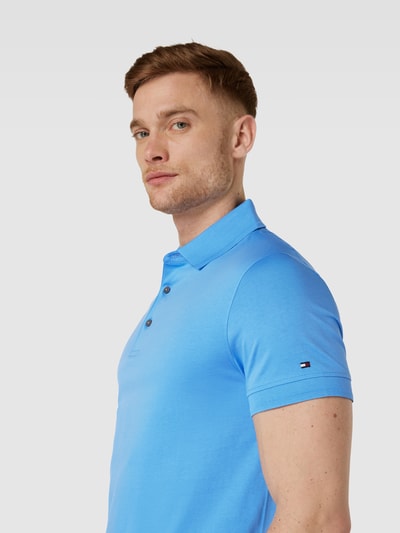 Tommy Hilfiger Tailored Regular Fit Poloshirt mit Logo-Stitching Blau 3