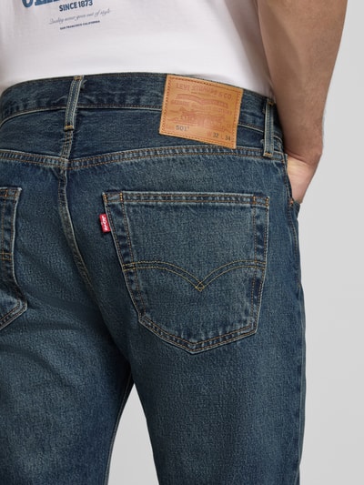 Levi's® Wide Leg Fit Jeans aus reiner Baumwolle Modell '501®' Dunkelblau 3