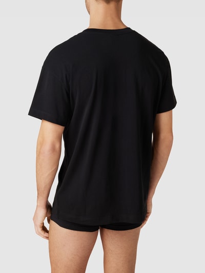 HUGO T-Shirt mit Label-Print Modell 'Linked' Black 4