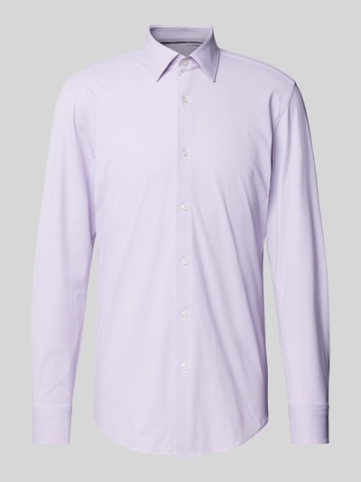 BOSS Slim Fit Business-Hemd mit Kentkragen Modell 'Hank' Purple 1