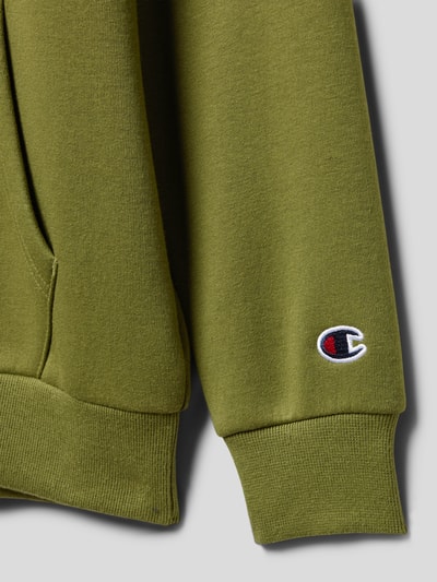 CHAMPION Hoodie mit Label-Stitching Modell 'Rochester' Khaki 2