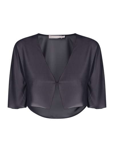 Christian Berg Cocktail Bolero aus Chiffon Marine Melange 2