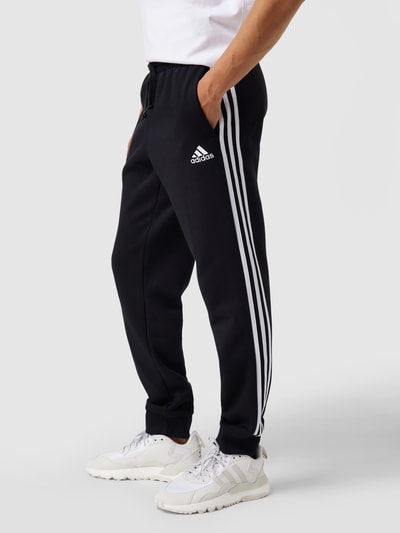 ADIDAS SPORTSWEAR Spodnie dresowe z paskami z logo Czarny 4