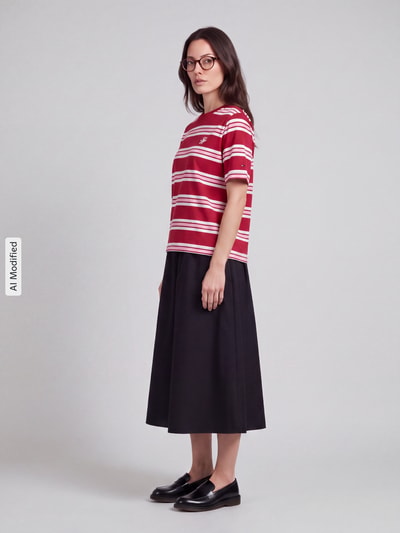 Tommy Hilfiger relaxed fit t-shirt van puur katoen Bordeaux - 1