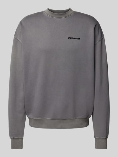 Pegador Oversized Sweatshirt mit Label-Stitching Black 2