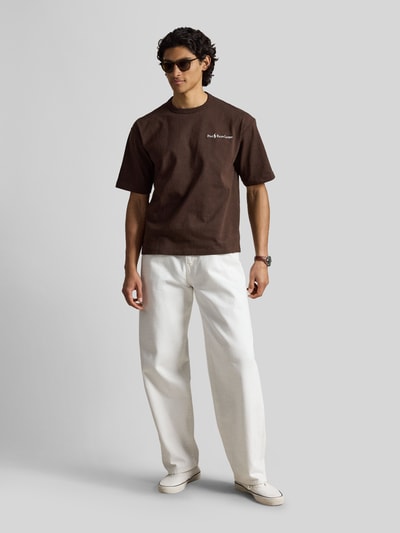 Polo Ralph Lauren Regular Fit T-Shirt aus reiner Baumwolle mit Logo-Stitching Mittelbraun 1