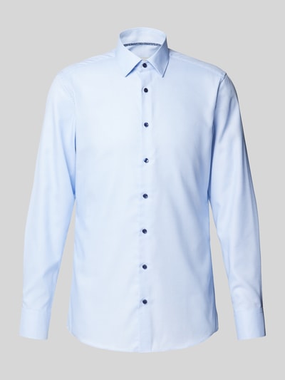 Eterna Slim Fit Business-Hemd mit Kentkragen Bleu 1