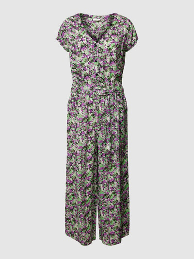 Kaffe Jumpsuit met bloemenmotief, model 'Lorania' Paars - 2