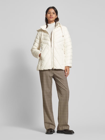 Christian Berg Woman Selection Gewatteerd jack met ritssluiting Offwhite - 1