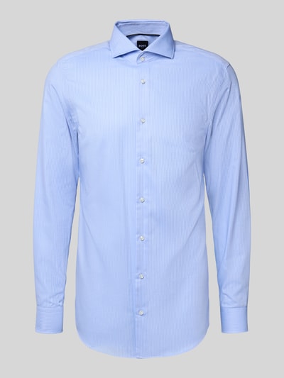 BOSS Koszula biznesowa o kroju slim fit z bardzo długim rękawem Błękitny 2