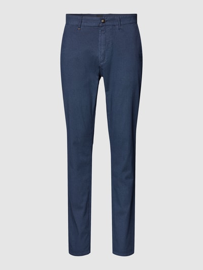 BOSS Orange Slim Fit Chino mit Allover-Muster Dunkelblau 2
