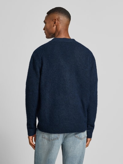 SELECTED HOMME Relaxed Fit Strickjacke mit Alpaka-Woll-Anteil Modell 'RAI' Marine 5