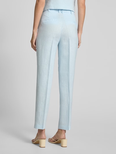 Mango Slim Fit Leinenhose mit Bügelfalten Modell 'BORELI' Hellblau 5