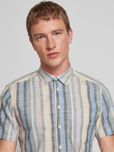 Blend Slim fit vrijetijdsoverhemd met borstzak, model 'ARV' Rookblauw - 3